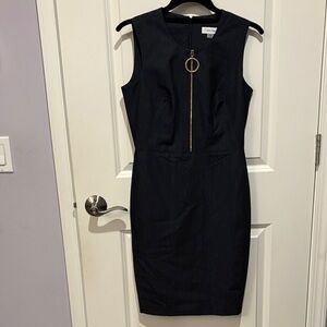 Calvin Klein Charcoal Sleeveless Midi Dress